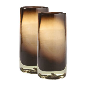 Hand Blown Shot Glasses 2 oz. Smoke, Set of 2