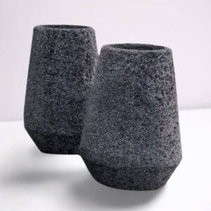 Volcanic Stone Tequila Shot Glasses, Set of 2